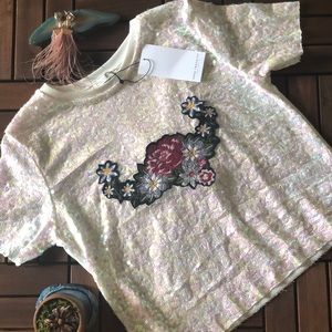 SEQUIN ZARA T-SHIRT